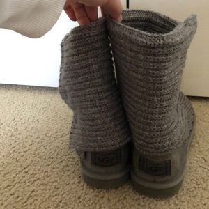 Grey Knit UGG Boots